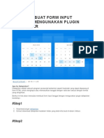 Cara Membuat Form Input Tanggal Mengunakan Plugin Datepicker