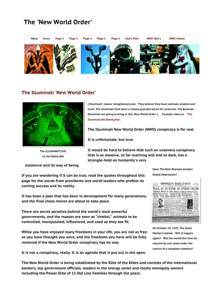 The 'New World Order' | PDF | Biometrics | New World Order (Conspiracy ...