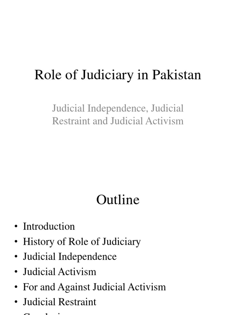 Role of Judiciary in Pakistan's Evolution | PDF | Judiciaries | Supreme ...