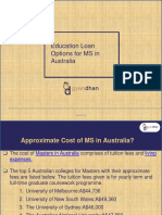 Education Loan Options for MS in Australia 