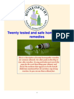 Twenty Tested and Safe Homeopathic Remedies