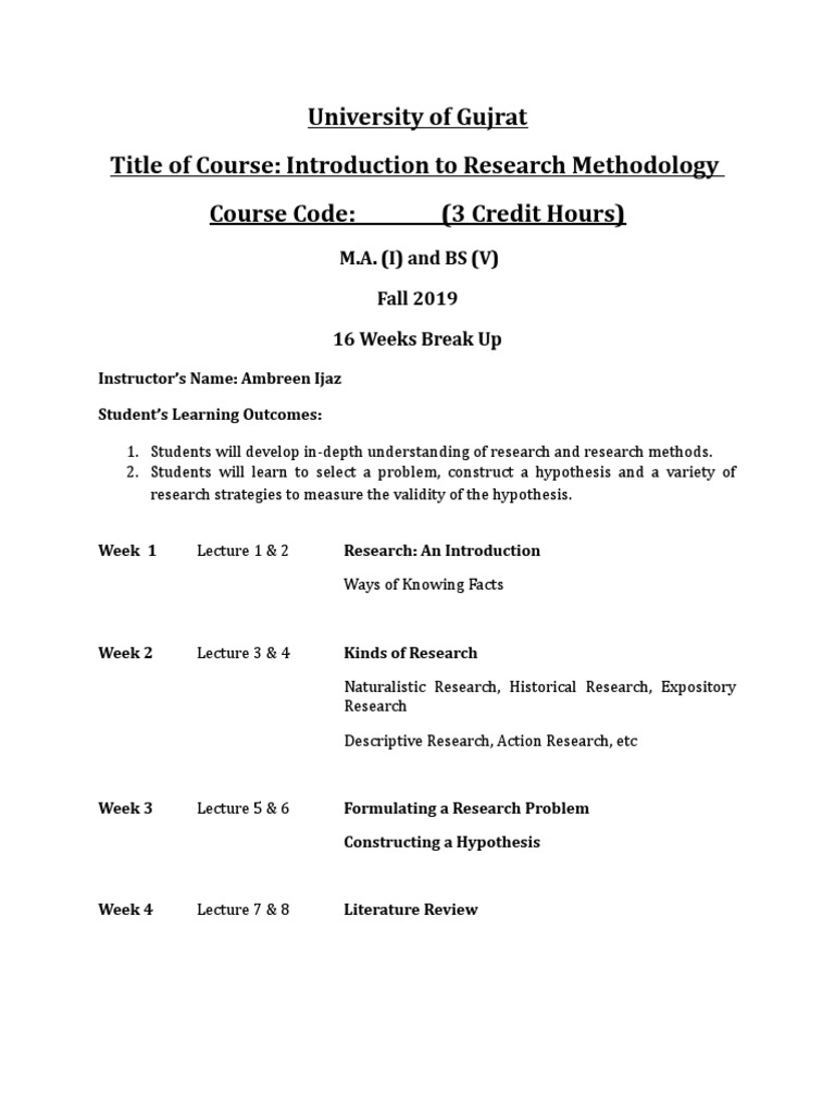 Eng 304 Introduction To Research Methodology Pdf Sampling