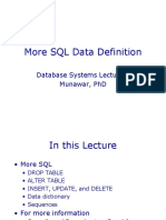 07 DBMS More SQL Data Definition