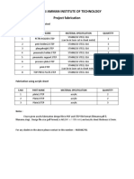 Fabrication spec details