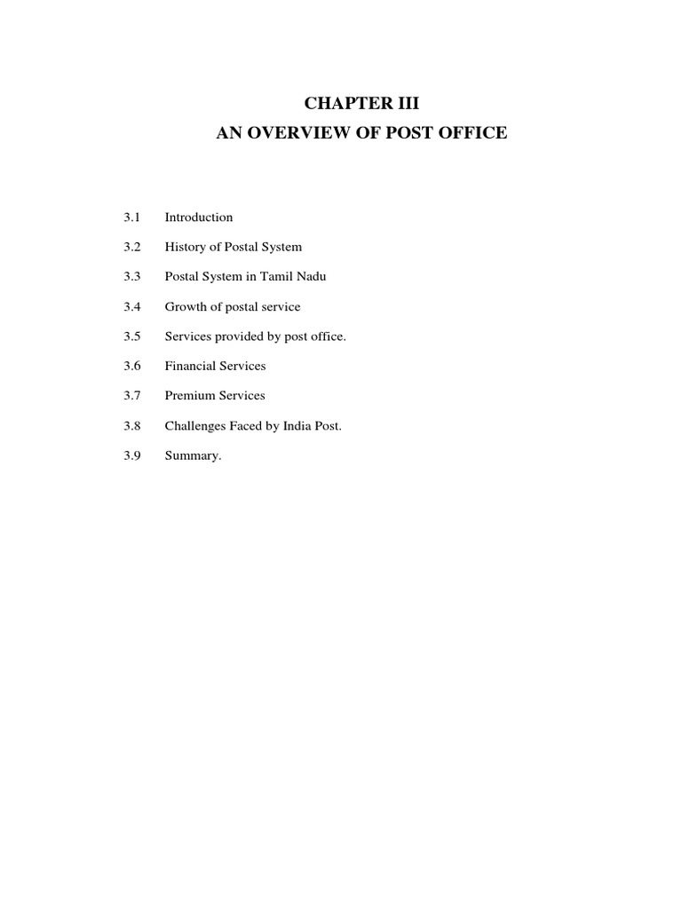 An Overview of Post Office | PDF | Mail | United States Postal Service