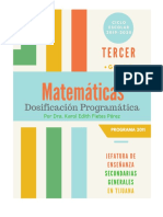 PROPUESTA de Dosificación Matemáticas Tercer Grado (Programa 2011) Ciclo Escolar 2019-2020