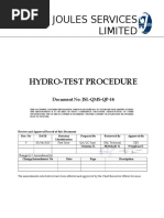 8.2.4 - JSL QMS QP 14 Hydrotest - Procedure