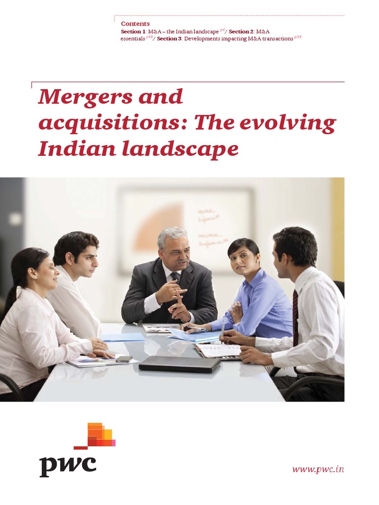 Mergers and Acquisitions The Evolving Indian Landscape PDF | PDF ...