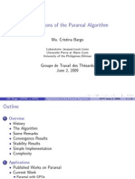 Applications of The Parareal Algorithm