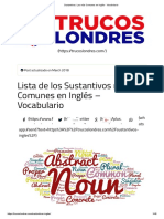 Sustantivos - Los Más Comunes en Inglés - Vocabulario