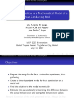 Parameter Estimation in A Mathematical Model of A Heat-Conducting Rod