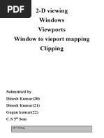 2-D Viewing Windows Viewports Window To Vieport Mapping Clipping