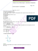 NCERT Solution For CBSE Class 10 Maths Chapter 8 Introduction To Trigonometry PDF
