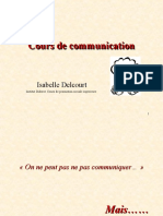 Cours de Communication. Isabelle Delcourt - Id