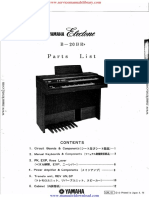 Yamaha Electone B20BR - Parts List