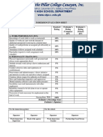 Immersion Evaluation Sheet