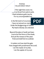 Invictus Poem and Worksheet C 1