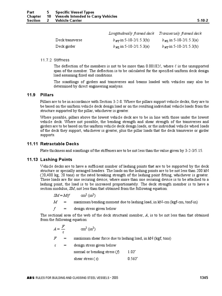 Abs Rules 2847 PDF Deck (Ship) Bending
