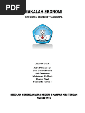 Makalah Sistem Ekonomi Tradisional  PDF