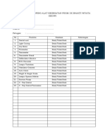 Form Monitoring Alat Kesehatan RSGM Institut Ilmu Kesehatan Bhakti Wiyata Kediri