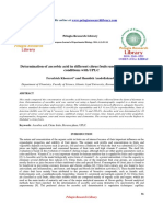 Determination of Ascorbic Acid in Different Citrus Fruits Under Reversed Phase Conditions With Uplc PDF