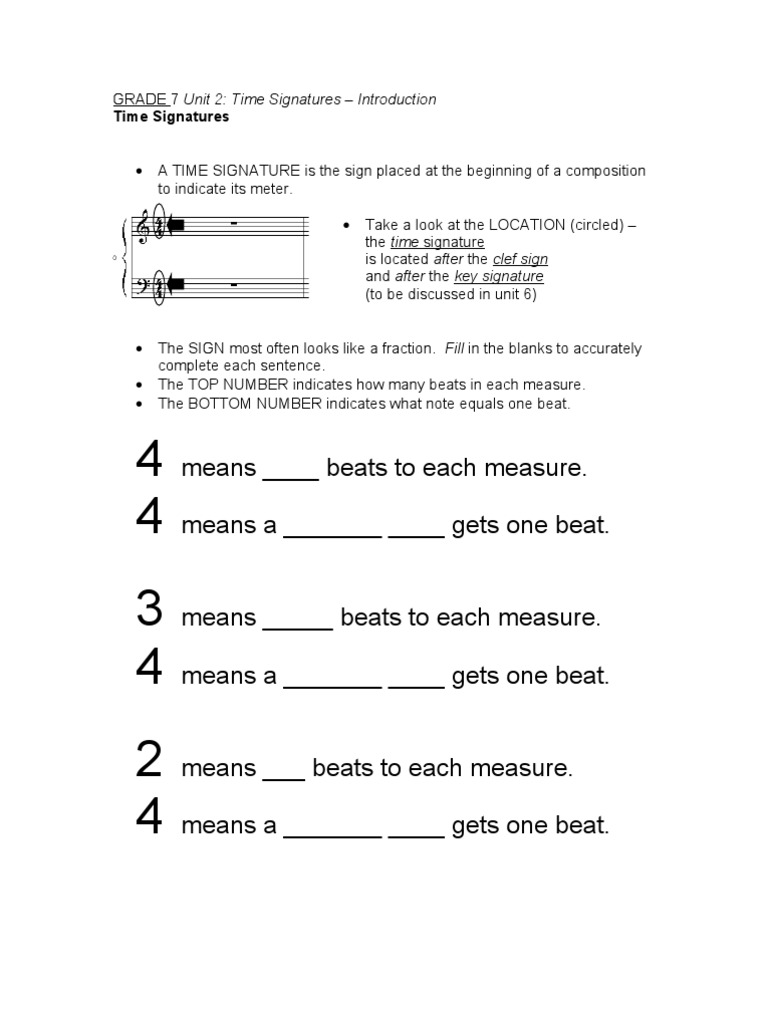 Understanding Time Signatures in Music | PDF