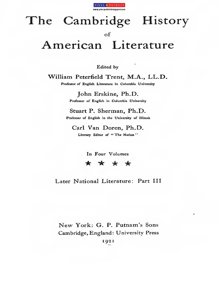 The Cambridge History of American Literature PDF PDF Political Economy Economics picture photo