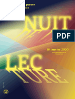 Nuit de La Lecture 2020 - Dossier de Presse