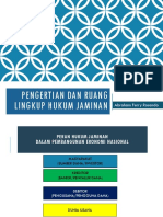 Pertemuan 1 - Pengertian Dan Ruang Lingkup Hukum Jaminan