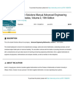 Wiley - Student Solutions Manual Advanced Engineering Mathematics, Volume 2, 10th Edition - 978-1-118-26670-0