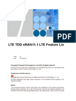 01 LTE TDD eRAN11.1 LTE Feature List 03 (20160930)