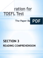 Preparation For TOEFL PBT Test - READING