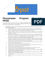 Persyaratan PPDS FK Unpad 2019