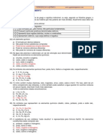 Exercícios de Introdução À Química - Profº Agamenon Roberto