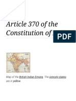 Article 370 of The Constitution of India - Wikipedia PDF