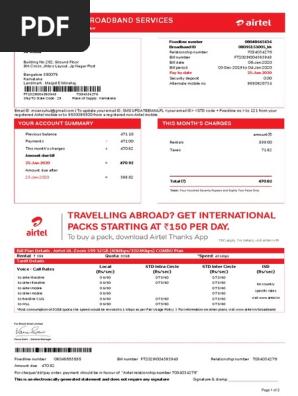 Airtel Bill
