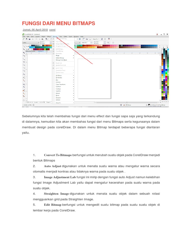 Fungsi Menu Bitmaps di CorelDraw | PDF