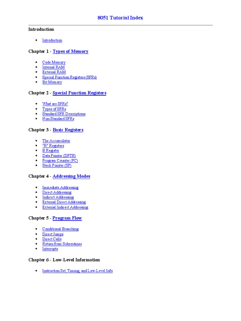 8051 Tutorial PDF | PDF | Random Access Memory | Computer Data Storage