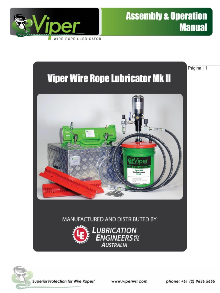 ViperManualOperativo en Espanol PDF Lubricante Aluminio
