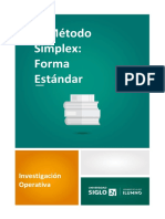 El Método Simplex Forma Estándar