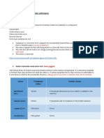 Analyse Organic and Inorganic Unknowns WORD