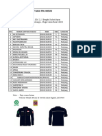 Data Baju PDL Mesin