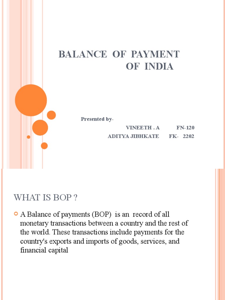 India's Balance of Payments Overview | PDF | Balance Of Payments ...