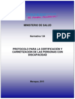 N-134, Protocolo para La Certificacion y Carnetizacion de La