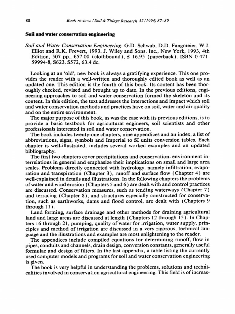 Soil and Water Conservation Engineering | PDF | Drainage | Surface Runoff