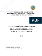 Instructivo para Presentar Trabajos de Titulación 2018