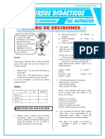 Cuadro de Decisiones para Primero de Secundaria