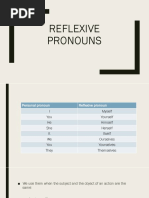 Reflexive Pronouns and Question Tags