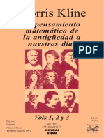 Morris Kline El Pensamiento Matematico de La Antiguedad A Nuestros Dias PDF