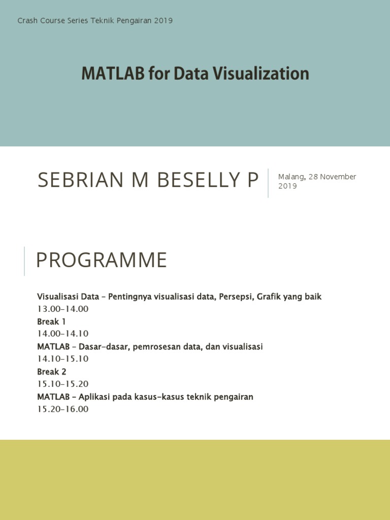 MATLAB For Data Visualization | PDF | Matrix (Mathematics ...